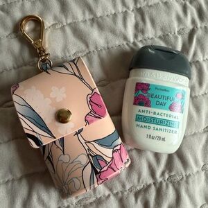 Bath and body works Floral Hand Sanitizer Holder with Clip